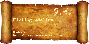 Firling Adelina névjegykártya